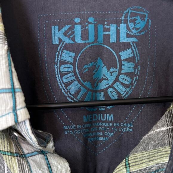 Kuhl Plaid Button Down Shirt, Medium, Short Sleeve - Picture 3 of 8